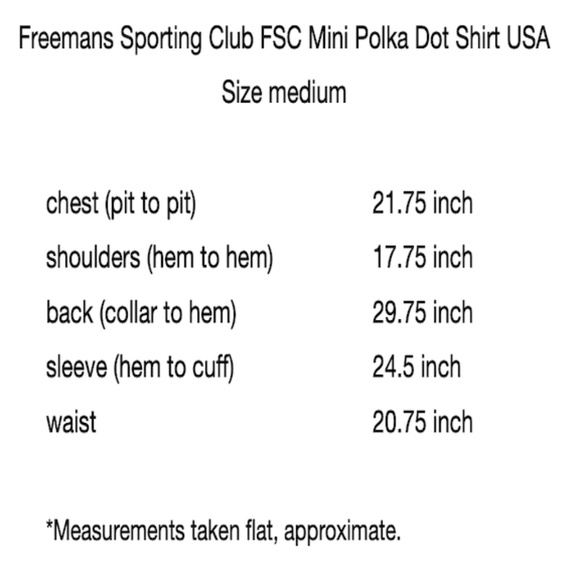 Freemans Sporting Club FSC Mini Polka Dot Shirt - Picture 5 of 5